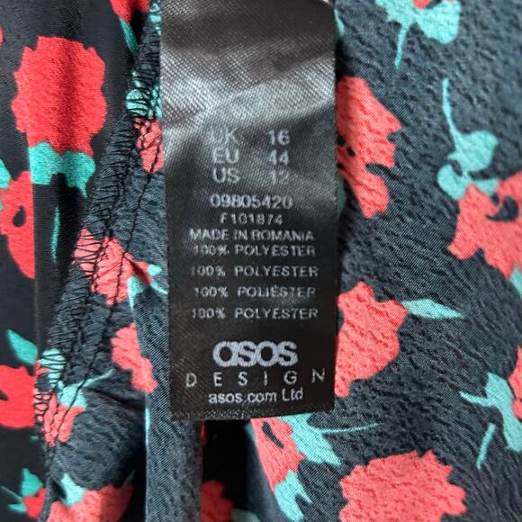 ASOS Cropped Floral Print Tank Size 12 - Picture 4 of 6